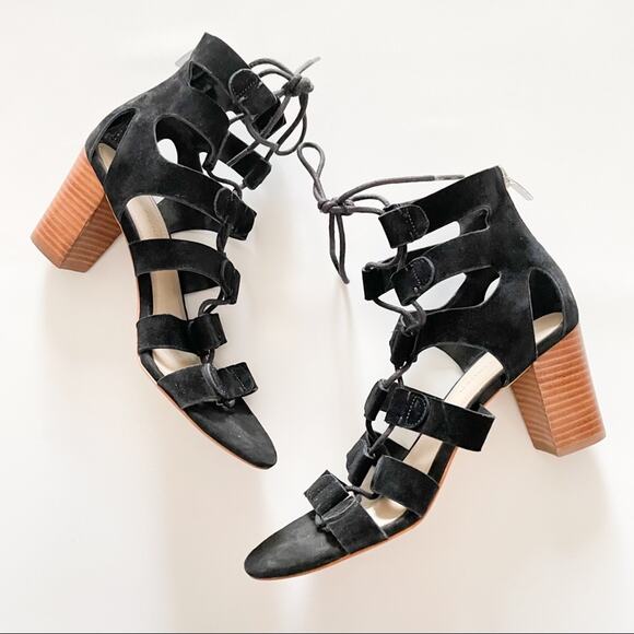 Marc Fisher Paradox Suede Cage Sandal Sz 7 - Picture 2 of 6